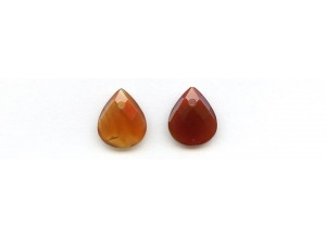 Carnelian 15x18 Faceted Flat Pear Pendant