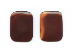 Carnelian 42x32 Flat Rectangle Pendant