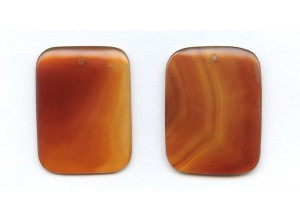 Carnelian 42x32 Flat Rectangle Pendant