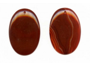 Carnelian 50x35 Flat Oval Pendant