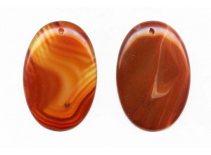 Carnelian 50x35 Flat Oval Pendant