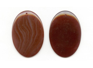 Carnelian 50x35 Flat Oval Pendant