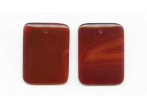 Carnelian 42x32 Flat Rectangle Pendant