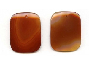 Carnelian 45x35 Flat Rectangle Pendant