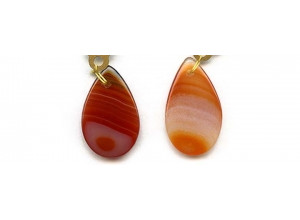 Carnelian 35x18 Flat Pear Drop