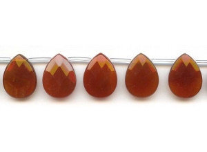 Carnelian 15x20 Flat Pear Briolette