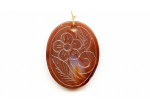 Carnelian 45x36 Carved Pendant