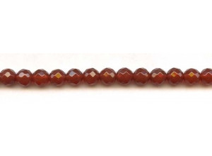 Carnelian 8mm Faceted Round