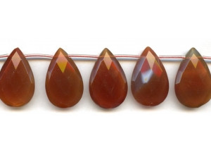 Carnelian 18x28 Flat Pear Briolette