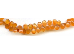 Carnelian 8x Flat Pear Briolette