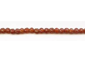 Carnelian 6mm S-Corrugated Round