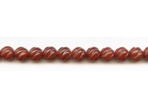 Carnelian 10mm S-Corrugated Round