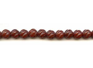 Carnelian 10mm S-Corrugated Round