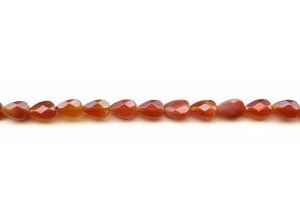 Carnelian 6x9 Faceted Flat Pear