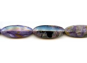 Charoite 14x37 Ridged Marquise