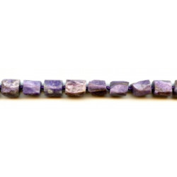 Matte Charoite 8-9x Faceted Tube