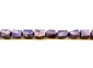 Matte Charoite 8-9x Faceted Tube