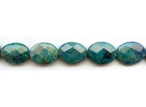 Chrysocolla 15x20 Faceted Flat Oval