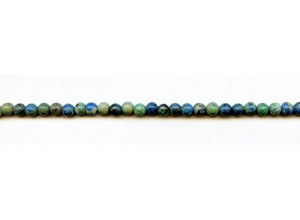 Matte Azurite Malachite 4mm Round