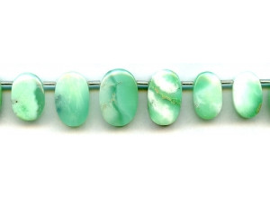 Chrysoprase 10-25x Flat Oval Drop