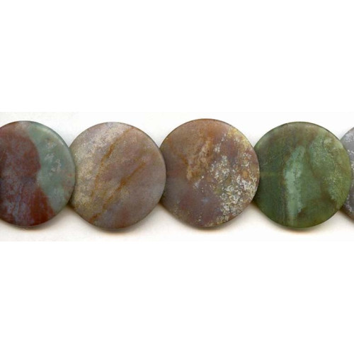 161-0142 Fancy Jasper <br>30mm Lentil