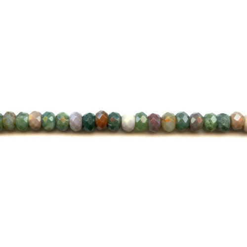 161-0308 Fancy Jasper <br>8mm Faceted Rondell