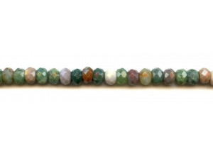 Fancy Jasper 8mm Faceted Rondell