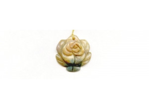 Fancy Jasper 24mm Flower Pendant