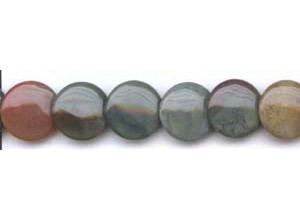 Fancy Jasper 20mm Lentil