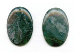 Fancy Jasper 52x36 Flat Oval Pendant