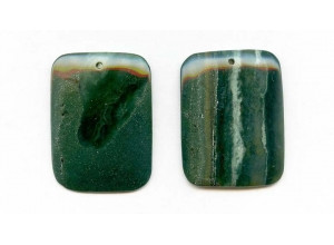 Fancy Jasper 42x32 Flat Rectangle Pendant