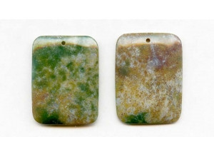 Fancy Jasper 42x32 Flat Rectangle Pendant