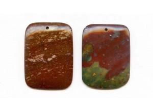 Fancy Jasper 42x32 Flat Rectangle Pendant