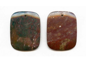 Fancy Jasper 45x35 Flat Rectangle Pendant