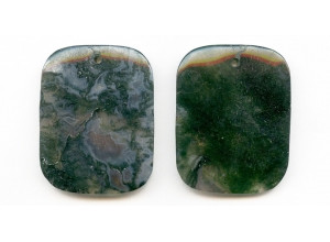 Fancy Jasper 45x35 Flat Rectangle Pendant