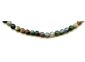 Fancy Jasper 6mm Round Necklace