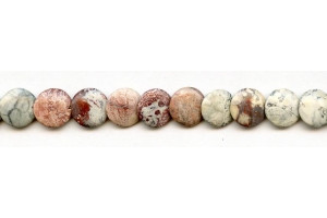 Flower Jasper 12mm Lentil