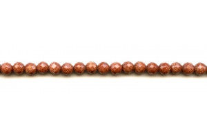 Goldstone 6mm Faceted Round