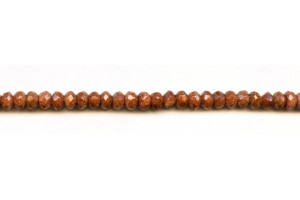 Goldstone 6mm Faceted Rondell