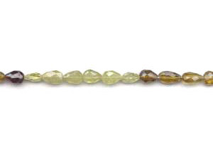 Green Garnet 6x9 Faceted Flat Teardrop