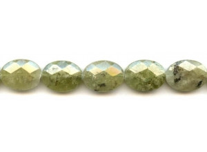 Green Garnet 15x20 Faceted Flat Oval