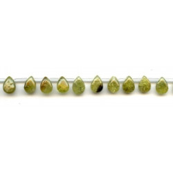 Green Garnet 7x10mm Flat Pear Drop