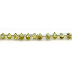 Green Garnet 6x9mm Flat Pear Drop