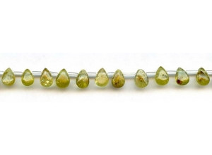 Green Garnet 6x9mm Flat Pear Drop