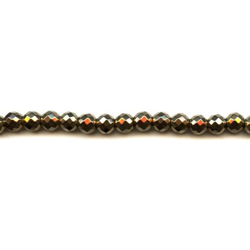 168-1132 Hematine <br>8mm Faceted Round