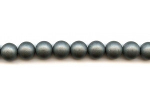 Matte Hematine 12mm Round