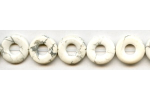 White Howlite 20mm Donut