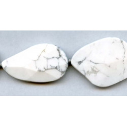 White Howlite 25x35-35x60 Faceted Slab