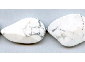 White Howlite 25x35-35x60 Faceted Slab