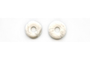 White Howlite 20mm Donut Pie